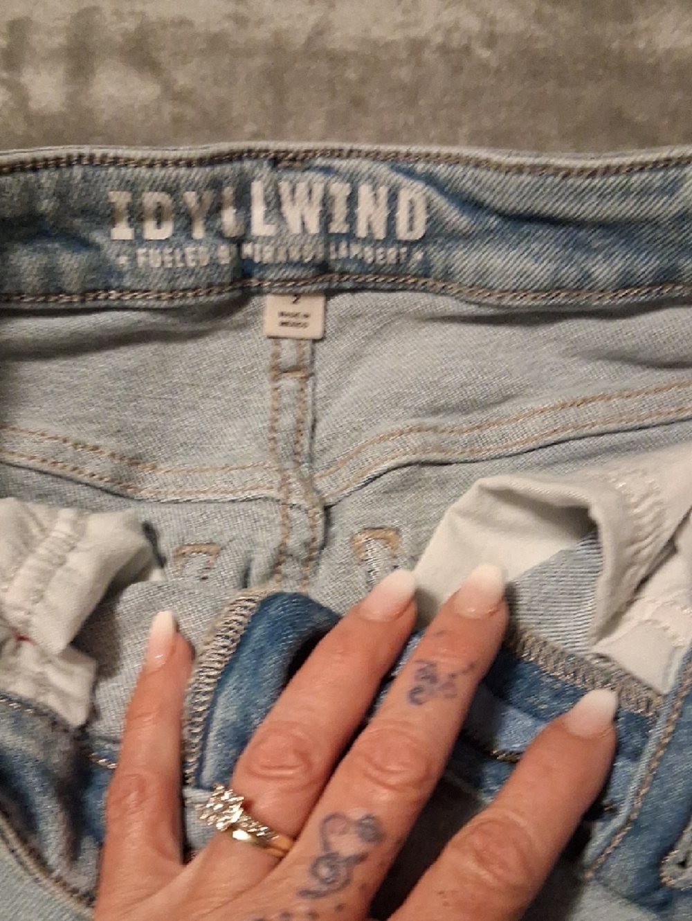Idyllwind Light Blue Distressed Flare Jeans - Picture 2 of 5